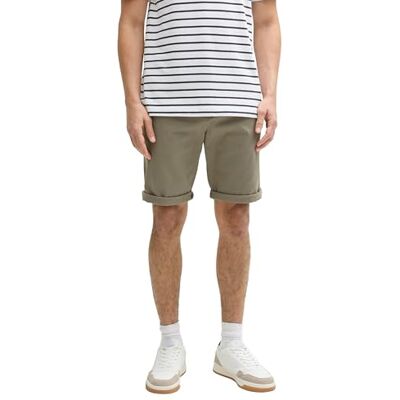 1044710 TOM TAILOR Męskie szorty bermudy, 32097 Smokey Olive Green, 36 1044710 TOM TAILOR Męskie szorty bermudy, 32097 Smokey Olive Green, 36