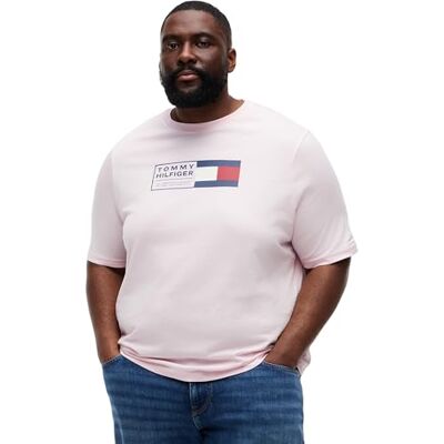 MW0MW44054 Tommy Hilfiger Męski Bt-Brand Love Text Box Tee-B , różowy, XXL_Plus MW0MW44054 Tommy Hilfiger Męski Bt-Brand Love Text Box Tee-B , różowy, XXL_Plus