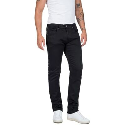 MA972 .000.685 866 Replay Męskie dżinsy Straight Fit Grover Powerstretch Denim, 009 Medium Blue, 32W / 32L MA972 .000.685 866 Replay Męskie dżinsy Straight Fit Grover Powerstretch Denim, 009 Medium Blue, 32W / 32L