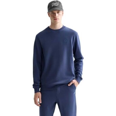 182356 Scotch & Soda Essential odznaka Logo Crewneck Bluza dresowa, Oceana 401, XL męska, Oceana 401, XL 182356 Scotch & Soda Essential odznaka Logo Crewneck Bluza dresowa, Oceana 401, XL męska, Oceana 401, XL