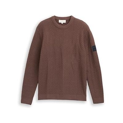 1048727 TOM TAILOR Sweter męski, 38833 Bag Brown, 3XL 1048727 TOM TAILOR Sweter męski, 38833 Bag Brown, 3XL