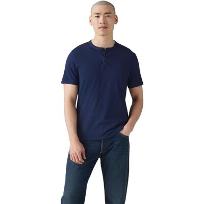 A8602-0005 Levi's Housemark Henley koszulka męska, True Indigo Dark Ind, M A8602-0005 Levi's Housemark Henley koszulka męska, True Indigo Dark Ind, M