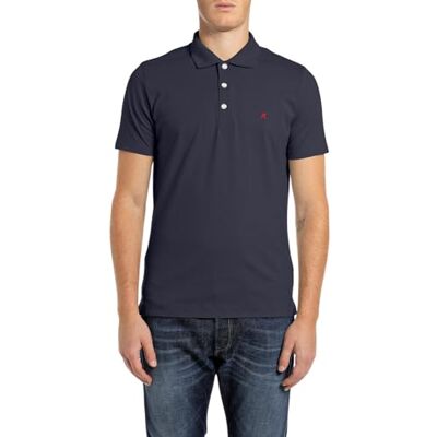 M6895 .000.23070 Replay Męska koszulka polo regular fit, 780 granatowy, XS M6895 .000.23070 Replay Męska koszulka polo regular fit, 780 granatowy, XS