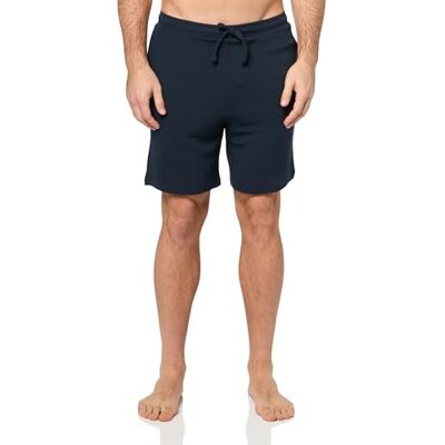 50509326403XXL BOSS Męskie miękkie prążkowane szorty dresowe, czarny, błękit jagodowy, XXL 50509326403XXL BOSS Męskie miękkie prążkowane szorty dresowe, czarny, błękit jagodowy, XXL