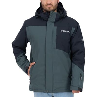 54630 Deproc Active męska kurtka zimowa z odpinanym kapturem, z podszewką, wodoszczelna, odporna na warunki atmosferyczne, kurtka przejściowa, parka Montreal, Navy Slate, 4XL Duże rozmiary 54630 Deproc Active męska kurtka zimowa z odpinanym kapturem, z podszewką, wodoszczelna, odporna na warunki atmosferyczne, kurtka przejściowa, parka Montreal, Navy Slate, 4XL Duże rozmiary
