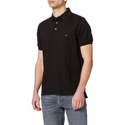 MW0MW17771 Tommy Hilfiger Mężczyźni 1985 Slim Polo 771 Koszulka Polo, Czarny, XL MW0MW17771 Tommy Hilfiger Mężczyźni 1985 Slim Polo 771 Koszulka Polo, Czarny, XL