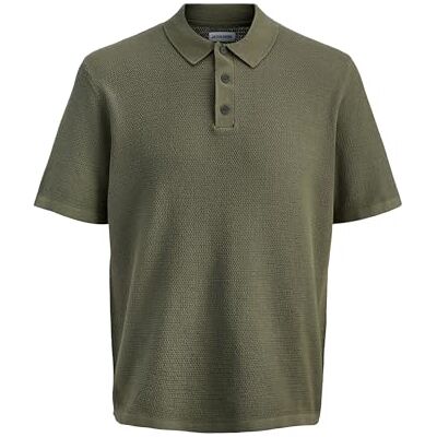 12268281-4894763 JACK & JONES Jjegeorge Knit Polo Ss Sn, Dusty Olive, XS 12268281-4894763 JACK & JONES Jjegeorge Knit Polo Ss Sn, Dusty Olive, XS