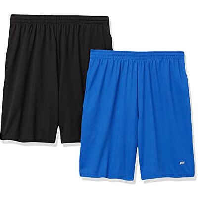 13215 Amazon Essentials Men's Spodenki Performance Tech loose fit (dostępne w wersjach Big i Tall), Pack of 2, Czarny/Królewski niebieski, M 13215 Amazon Essentials Men's Spodenki Performance Tech loose fit (dostępne w wersjach Big i Tall), Pack of 2, Czarny/Królewski niebieski, M
