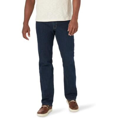 ZM1CSDIB-460-52x30 Wrangler Big & Tall Classic Comfort-Waist Jean Dżins Mężczyźni , Ciemny b??kit indygo , 52W / 30L ZM1CSDIB-460-52x30 Wrangler Big & Tall Classic Comfort-Waist Jean Dżins Mężczyźni , Ciemny b??kit indygo , 52W / 30L