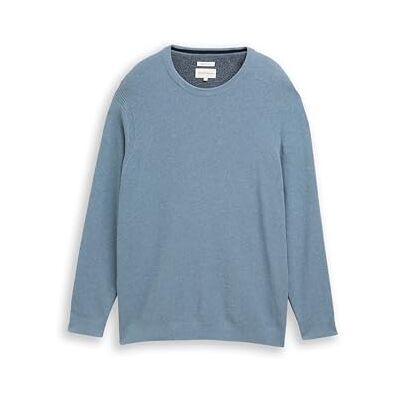 1050707 TOM TAILOR Plussize sweter męski, 39094 Faded Blue Melange, 3XL Duże rozmiary 1050707 TOM TAILOR Plussize sweter męski, 39094 Faded Blue Melange, 3XL Duże rozmiary