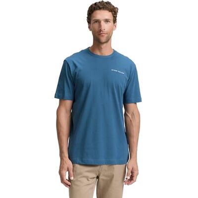 1047813 TOM TAILOR T-shirt męski, 38224 Real Teal Blue, XS 1047813 TOM TAILOR T-shirt męski, 38224 Real Teal Blue, XS