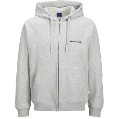 12282901-4825905 JACK & JONES Jornorrebro Emb Sweat Zip Hood Noos, bia?y melan?, XL 12282901-4825905 JACK & JONES Jornorrebro Emb Sweat Zip Hood Noos, bia?y melan?, XL