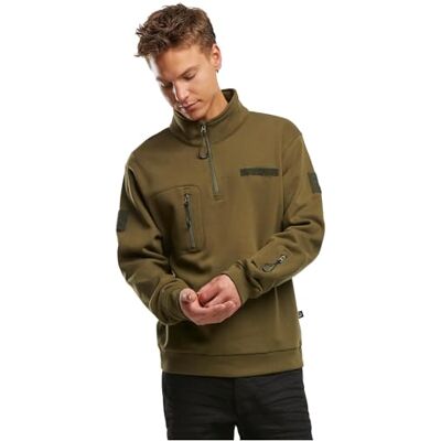 5034-15001-S Brandit Męska bluza z kapturem Tactical Sweat Troyer, oliwkowy, S 5034-15001-S Brandit Męska bluza z kapturem Tactical Sweat Troyer, oliwkowy, S