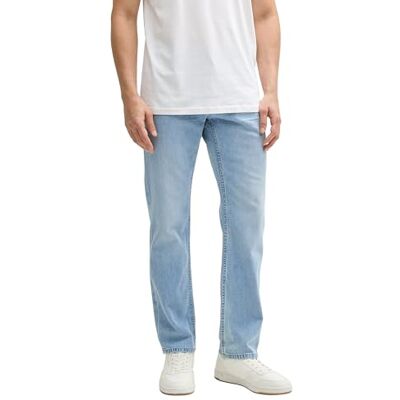1044979 TOM TAILOR TTMARVIN Straight dżinsy męskie, 10117 Used Bleached Blue Denim, 29W / 32L 1044979 TOM TAILOR TTMARVIN Straight dżinsy męskie, 10117 Used Bleached Blue Denim, 29W / 32L