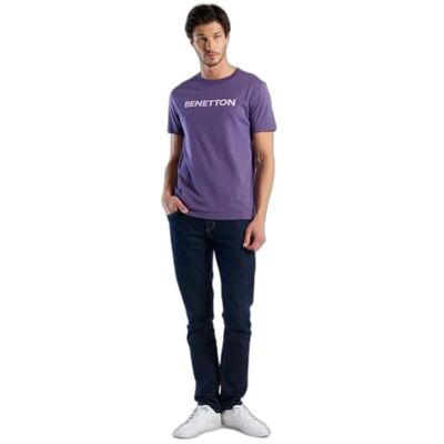 3I1XU100A United Colors of Benetton T-shirt, Fioletowy 06a, M 3I1XU100A United Colors of Benetton T-shirt, Fioletowy 06a, M