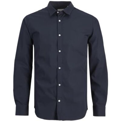12187222 JACK & JONES JJJOE LS Plain Shirt, granatowa marynarka, XL, granatowy blezer, XL 12187222 JACK & JONES JJJOE LS Plain Shirt, granatowa marynarka, XL, granatowy blezer, XL