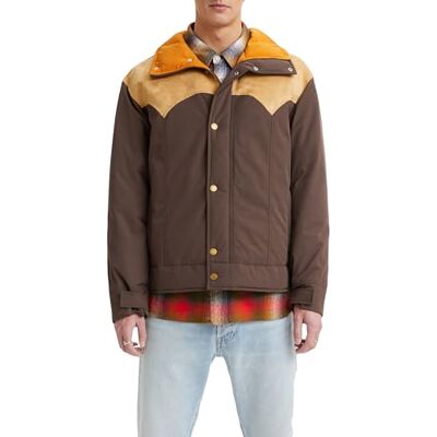 A5633-0002 Levi's Mężczyźni Webster Western Puffer Jacket, Chocolate Brown, XL A5633-0002 Levi's Mężczyźni Webster Western Puffer Jacket, Chocolate Brown, XL