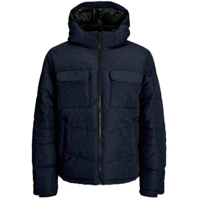12256858 JACK & JONES Jjbuild męska kurtka puchowa, granatowy blezer/szczegóły: melanż, M 12256858 JACK & JONES Jjbuild męska kurtka puchowa, granatowy blezer/szczegóły: melanż, M