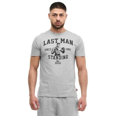 117860 Lonsdale Męski T-shirt normalny krój EVENWOOD, Marl Grey/Black, 3XL 117860 Lonsdale Męski T-shirt normalny krój EVENWOOD, Marl Grey/Black, 3XL