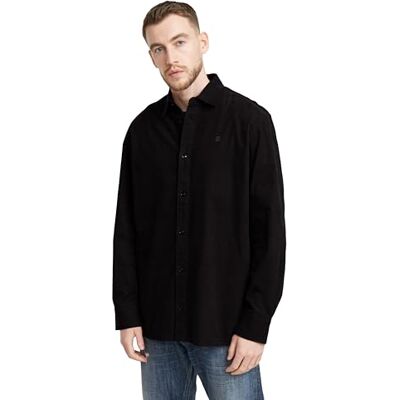 D25196 G-STAR RAW Clean Regular Shirt Męska koszulka z długim rękawem, Kolor czarny, S D25196 G-STAR RAW Clean Regular Shirt Męska koszulka z długim rękawem, Kolor czarny, S