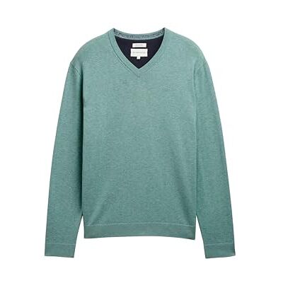 1039811 TOM TAILOR Sweter męski, 13158 Mineral Stone Blue Melange, M 1039811 TOM TAILOR Sweter męski, 13158 Mineral Stone Blue Melange, M