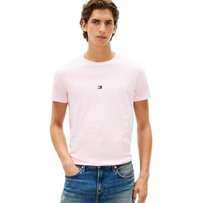 MW0MW11797 Tommy Hilfiger Męska koszulka z logo Tommy , różowa, XXL MW0MW11797 Tommy Hilfiger Męska koszulka z logo Tommy , różowa, XXL
