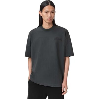 MAR Allsaints Men's Odyssey SS Crew, Washed Black, M MAR Allsaints Men's Odyssey SS Crew, Washed Black, M