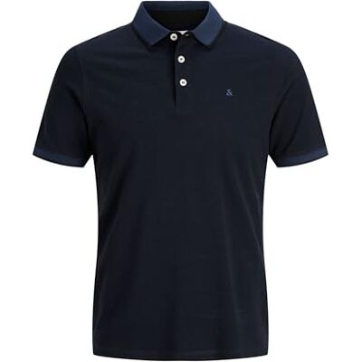 12136668 JACK & JONES Jjepaulos Polo Ss Noos Koszulka polo Mężczyźni , Dark Navy/Szczegóły: slim Fit , XXL 12136668 JACK & JONES Jjepaulos Polo Ss Noos Koszulka polo Mężczyźni , Dark Navy/Szczegóły: slim Fit , XXL