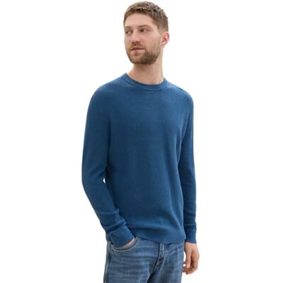1042453 TOM TAILOR Sweter męski, 36295 ciemny morski melanż, 3XL 1042453 TOM TAILOR Sweter męski, 36295 ciemny morski melanż, 3XL