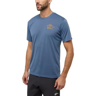 A62314_C0415 Jack Wolfskin Vonnan Graphic T M T-shirt męski, Naturalny niebieski, M A62314_C0415 Jack Wolfskin Vonnan Graphic T M T-shirt męski, Naturalny niebieski, M
