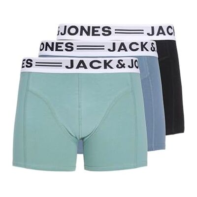 12081832-4901649 JACK & JONES Sense Trunks 3-pak Noos, Mineral Blue, S 12081832-4901649 JACK & JONES Sense Trunks 3-pak Noos, Mineral Blue, S
