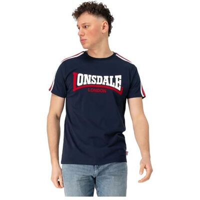 117658 Lonsdale Męski T-shirt normalny krój MERRYN, granatowy/biały/czerwony, XXL, Navy/White/Red, xxl 117658 Lonsdale Męski T-shirt normalny krój MERRYN, granatowy/biały/czerwony, XXL, Navy/White/Red, xxl
