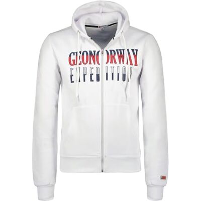 WU5254H/GNO Geographical Norway Ghazen Męska bluza z kapturem z kieszenią kangurka Bluza z logo bluza z kapturem z kapturem ciepły długi rękaw męska wiosna lato jesień zima (biały M), biały, M WU5254H/GNO Geographical Norway Ghazen Męska bluza z kapturem z kieszenią kangurka Bluza z logo bluza z kapturem z kapturem ciepły długi rękaw męska wiosna lato jesień zima (biały M), biały, M
