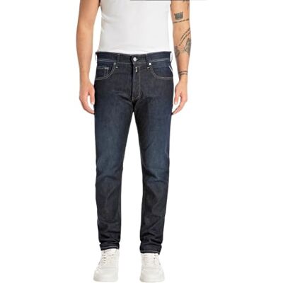 M1008J.000.785 774 Replay Męskie dżinsy regular slim fit Willbi X-Lite Plus, 007 Dark Blue, 30W / 30L M1008J.000.785 774 Replay Męskie dżinsy regular slim fit Willbi X-Lite Plus, 007 Dark Blue, 30W / 30L