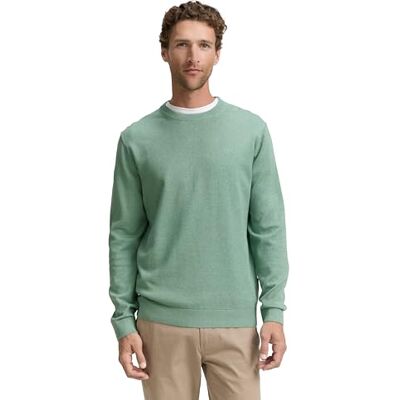 1039810 TOM TAILOR Sweter męski, 38767 Dust Green Melange, XS 1039810 TOM TAILOR Sweter męski, 38767 Dust Green Melange, XS