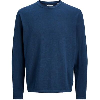 12269631-4895324 JACK & JONES Jjesummer Knit Crew Neck Sn, granatowy blezer, XL 12269631-4895324 JACK & JONES Jjesummer Knit Crew Neck Sn, granatowy blezer, XL