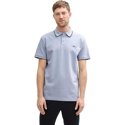 1045629 TOM TAILOR Męska koszulka polo, 37680 Dove Blue White Two Tone Pique, XXL 1045629 TOM TAILOR Męska koszulka polo, 37680 Dove Blue White Two Tone Pique, XXL