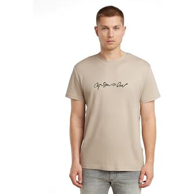 D25150 G-STAR Męski t-shirt G-Script R T, beżowy (Dk Brick -c812-1214), XXL D25150 G-STAR Męski t-shirt G-Script R T, beżowy (Dk Brick -c812-1214), XXL