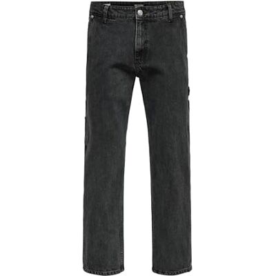 22033015-4703302 ONLY & SONS Onsedge STR Car Wb 3015 Tai DNM Noos, Washed Black, 34W / 30L 22033015-4703302 ONLY & SONS Onsedge STR Car Wb 3015 Tai DNM Noos, Washed Black, 34W / 30L