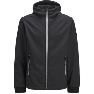 12271298-4679564 JJ REBEL Męska kurtka softshell Jrebwood, czarna, S, czarny, S 12271298-4679564 JJ REBEL Męska kurtka softshell Jrebwood, czarna, S, czarny, S