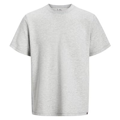 12264110-4655961 JACK & JONES RDD T-shirt męski, jednokolorowy, okrągły dekolt, t-shirt, jasnoszary melanżowy, XL 12264110-4655961 JACK & JONES RDD T-shirt męski, jednokolorowy, okrągły dekolt, t-shirt, jasnoszary melanżowy, XL