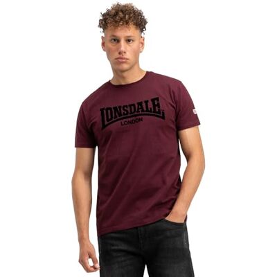 117018 Lonsdale London LL008 One Tone męski T-shirt bordowy Basics, Streetwear, Oxblood/Black, 3XL 117018 Lonsdale London LL008 One Tone męski T-shirt bordowy Basics, Streetwear, Oxblood/Black, 3XL