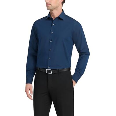 32LG050 Kenneth Cole Unlisted Męska koszula wizytowa o dopasowanym kroju, gładka, ekskluzywna oferta serwisu Amazon, Średnioniebieski, 16"-16.5" Neck 36"-37" Sleeve 32LG050 Kenneth Cole Unlisted Męska koszula wizytowa o dopasowanym kroju, gładka, ekskluzywna oferta serwisu Amazon, Średnioniebieski, 16"-16.5" Neck 36"-37" Sleeve