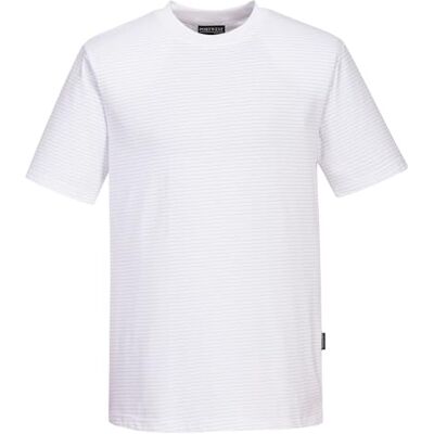 Portwest AS20 ESD Antyelektrostatyczny T-Shirt, Regularny, Rozmiar XL, Bialy Portwest AS20 ESD Antyelektrostatyczny T-Shirt, Regularny, Rozmiar XL, Bialy