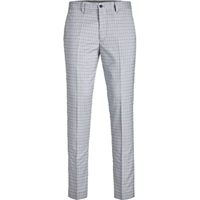 12202798 Jack & Jones Jprfranco Check Trouser spodnie kostiumowe męskie, Jasnoszary Melanż/Checks:super Slim Fit, 50 12202798 Jack & Jones Jprfranco Check Trouser spodnie kostiumowe męskie, Jasnoszary Melanż/Checks:super Slim Fit, 50