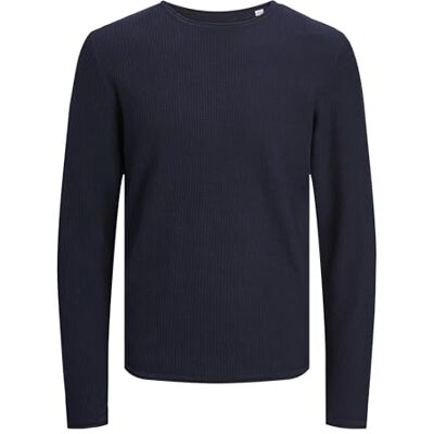 12258407-4516498 JACK & JONES Jjecooper Knit Crew Neck Noos męski sweter z dzianiny, indygo (Mood Indigo), M 12258407-4516498 JACK & JONES Jjecooper Knit Crew Neck Noos męski sweter z dzianiny, indygo (Mood Indigo), M