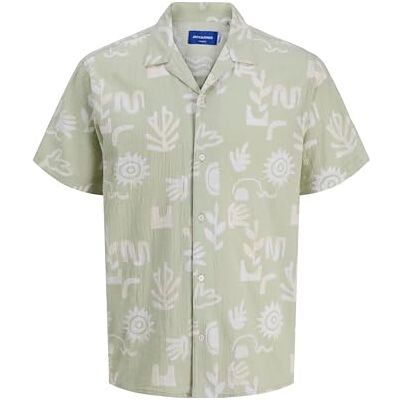 12277298-4758914 JACK & JONES Jorluke Crinkle AOP koszulka męska Ss Jnr, Celadon Tint, 176 12277298-4758914 JACK & JONES Jorluke Crinkle AOP koszulka męska Ss Jnr, Celadon Tint, 176