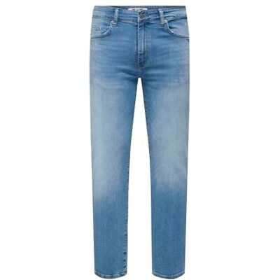 22028264-4595057 ONLY & SONS Onsweft Regular Lmb 8264 Azg DNM Noos, Light Medium Blue Denim, 36W / 34L 22028264-4595057 ONLY & SONS Onsweft Regular Lmb 8264 Azg DNM Noos, Light Medium Blue Denim, 36W / 34L