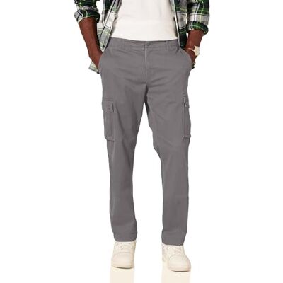 AEM20121SS22-ZCA192-44W x 30L Amazon Essentials Men's Spodnie cargo ze stretchem straight fit (dostępne w wersjach Big i Tall), Ciemnoszary, 44W / 30L AEM20121SS22-ZCA192-44W x 30L Amazon Essentials Men's Spodnie cargo ze stretchem straight fit (dostępne w wersjach Big i Tall), Ciemnoszary, 44W / 30L