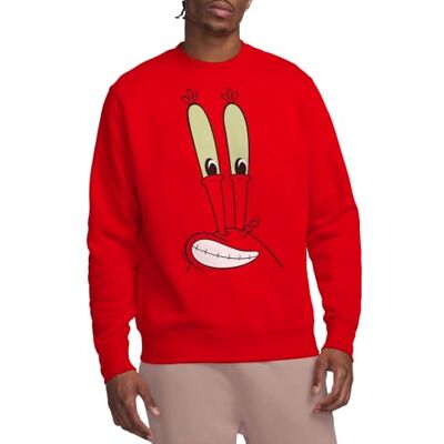 NICK572-UKAS-20 Spongebob Bluza Mr. Krabs Smallile Face Crew, czerwona, M, Czerwony, M NICK572-UKAS-20 Spongebob Bluza Mr. Krabs Smallile Face Crew, czerwona, M, Czerwony, M